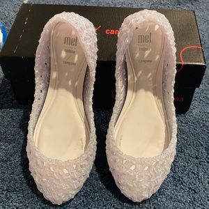 Mel Campana Crochet flats. Size 1. Brand new never used. Mel by Melissa.